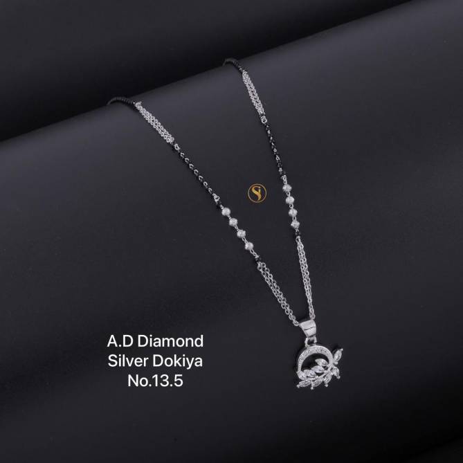 AD Diamond  Designer Silver And Rose Gold Dokiya Wholesale Price In Surat
